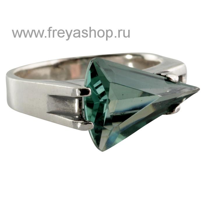 "Формула вита", серебряное кольцо с празиолитом в конструктивистском стиле, Россия