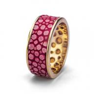 Розовое кольцо с кожей ската, Франция