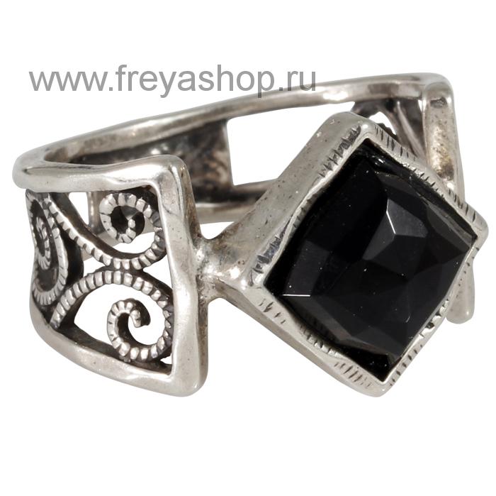 Серебряное кольцо с обсидианом, Израиль